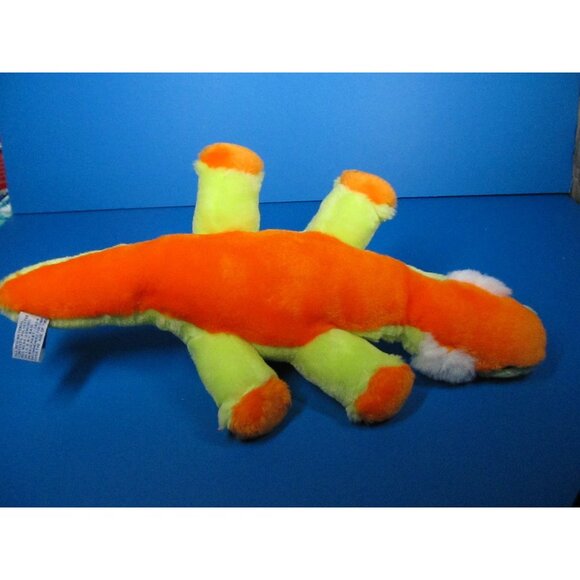 BJ Toys Neon Green Plush Dinosaur Toy With Black Spots  15" - Picture 7 of 10